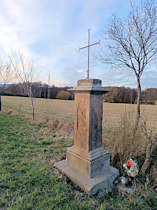 Česká Lípa (Böhmisch Leipa), Kreuz an der Strasse nach Horní Libchava